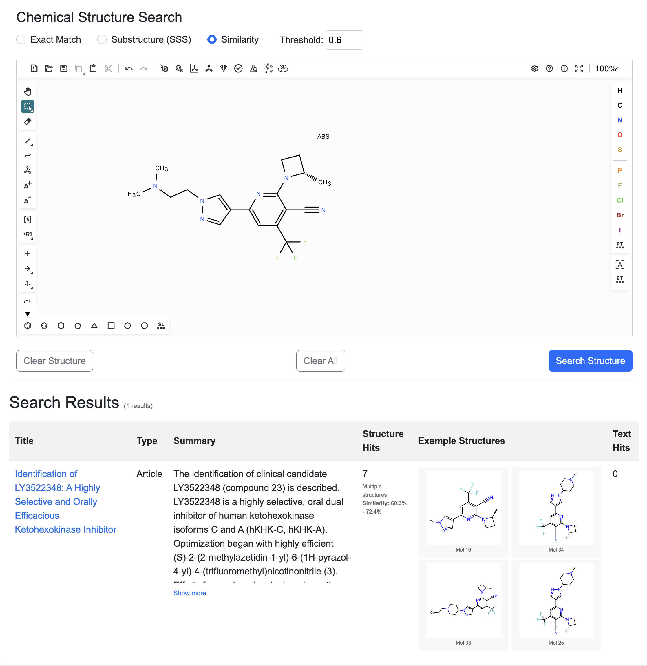 Curation Search Interface